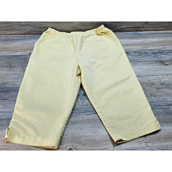 Blair Women's Pull On Capri Elastic Waist Cropped Pants Petite M - Picture 1 of 7